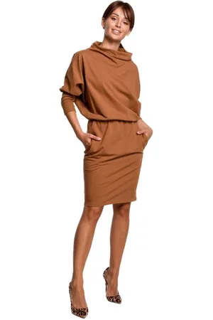 BeWear Textil Dámské mini šaty Yungdrung B175 karamelová