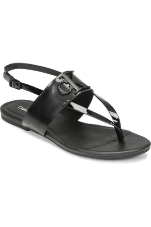 Calvin Klein Boty FLAT SANDAL TOEPOST HW