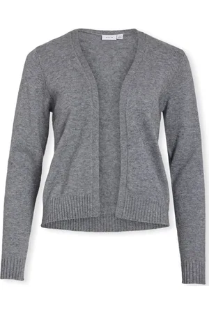 VILA Textil Noos Ril Short - Medium Grey Melange