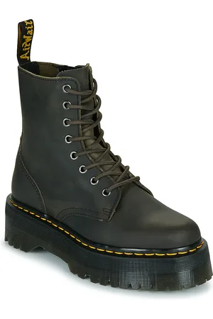 Dr. Martens Boty Jadon Charcoal Grey Burnished Waxy Pull Up