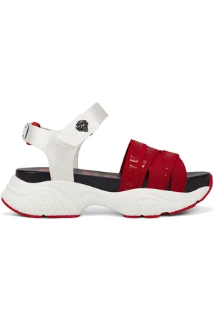 ED HARDY Boty Overlap sandal red/white