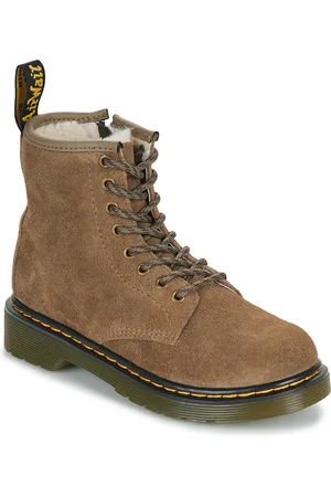 Dr. Martens Boty Serena J Dark Khaki Bronx Suede