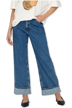 ONLY Textil Hope Wide Jeans - Medium Blue Denim