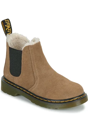 Dr. Martens Boty Leonore J Dark Khaki Bronx Suede