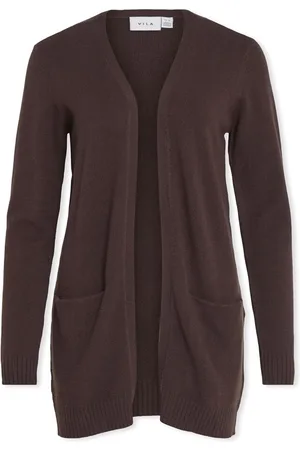 VILA Textil Noos Ril Cardigan - Coffee Bean