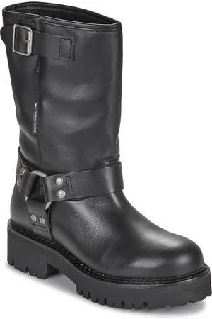 Tommy Hilfiger Boty TJW URBAN BIKER BOOT LEATHER
