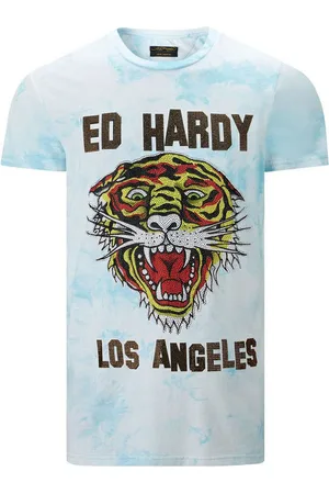 ED HARDY Textil Los tigre t-shirt turquesa