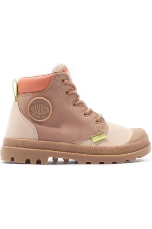 Palladium Boty Pampa HI Cuff Kids Boots - Beige Tan/Nude Brown