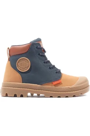 Palladium Boty Pampa HI Cuff Kids Boots - Dear Brown/Mid Indigo