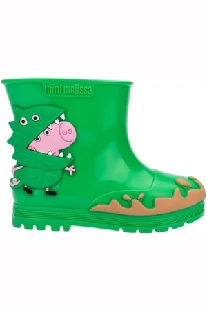 Melissa Boty MINI Welly + Peppa Pig Boots - Green/Beige