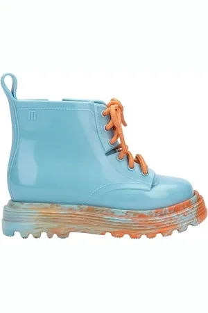 Melissa Boty MINI Coturno Baby Boots - Orange/Blue