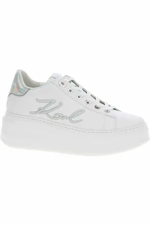 Karl Lagerfeld Boty Dámská obuv KL63510A 01S White Lthr w-Silver