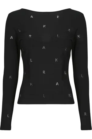 Karl Lagerfeld Textil RHINESTONE KARL OPEN BACK LSLV