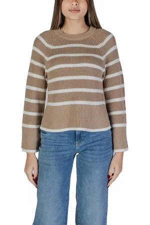 VILA Textil VICASIA L/S STRIPED SHORT KNIT TOP/PB 14103369