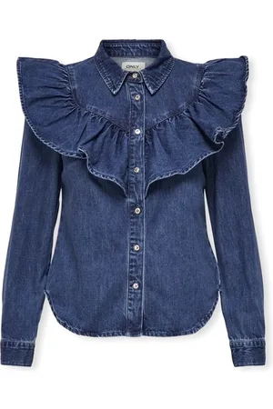 ONLY Textil Noos Indigo Shirt - Dark Blue Denim