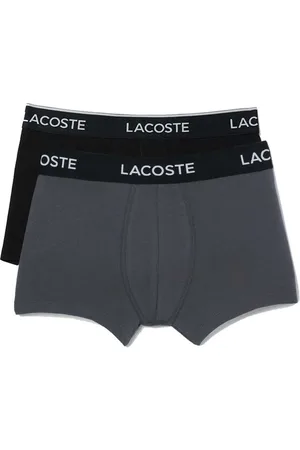 Lacoste Spodní prádlo 2 Pack Cotton Stretch Logo Trunks Black/Dark Grey