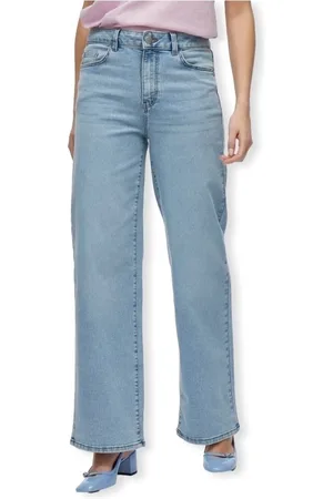 VILA Textil Emma Wide Jeans - Light Blue Denim
