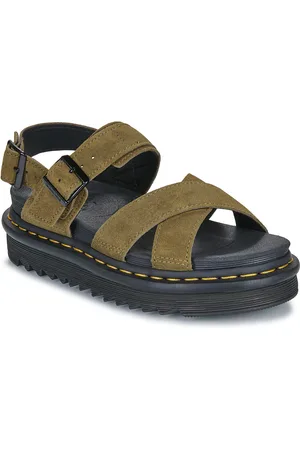 Dr. Martens Boty Voss II DMs Olive Bronx Suede