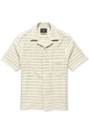 Portuguese Flannel Textil Drove Knit Shirt - Offwhite