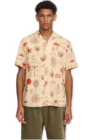 RVLT Textil Short Sleeved Cuban Shirt 3169 - Red
