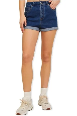 JJXX Textil Hazel Mini Shorts - Medium Blue Denim