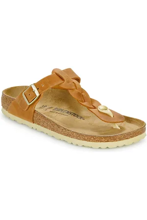 Birkenstock Boty Gizeh Braided LEOI Cognac