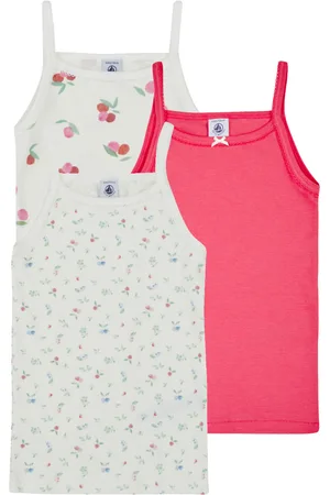Petit Bateau Textil 3 CHEMISES BRETELLES