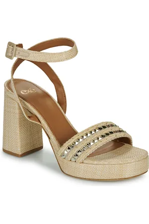 Exe Boty 619-ANCONA-RAFFIA-BEIGE-GOLD