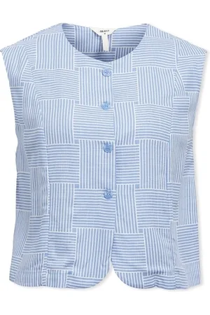 Object Textil Aya Vest - White/Cornflower
