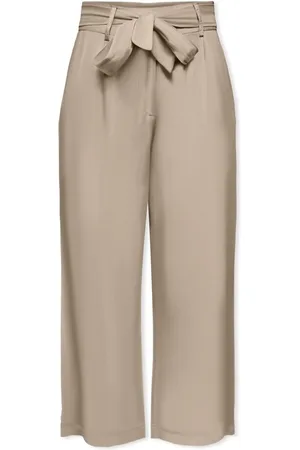 ONLY Textil Caro Linen Trousers - Oxford Tan