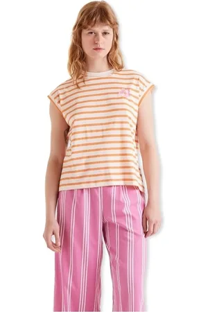 Compañía fantástica Textil COMPAÑIA FANTÁSTICA T-Shirt 42107 - White/Orange