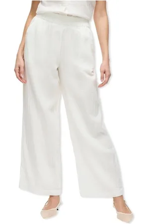 VILA Textil Lania Wide Trousers - Snow White