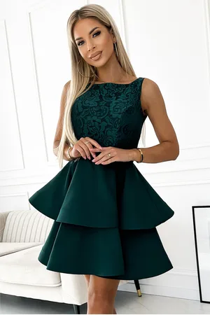 Numoco Textil Dámské společenské šaty Laura tmavě