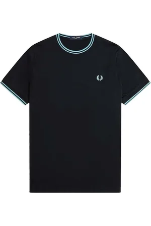 Fred Perry Textil Twin Tipped T-Shirt Navy/Mint Blue
