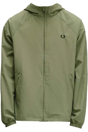 Fred Perry Textil Taslan Hooded Shell Jacket Olive Mint