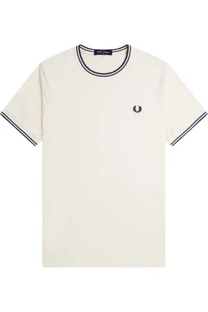 Fred Perry Textil Twin Tipped T-Shirt Ecru/Tennis Blue