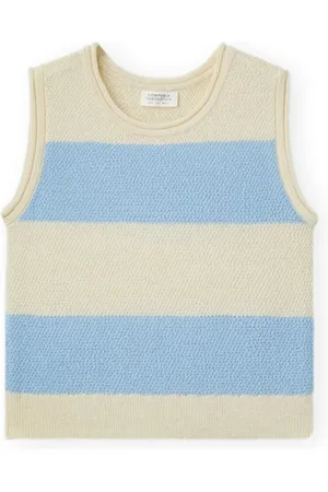 Compañía fantástica Textil COMPAÑIA FANTÁSTICA Top 10352 - White/Light Blue