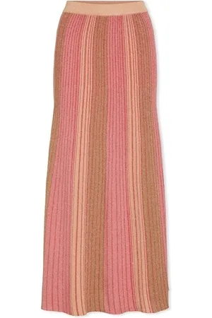 VILA Textil Melvina Gitter Skirt - Aurora Red
