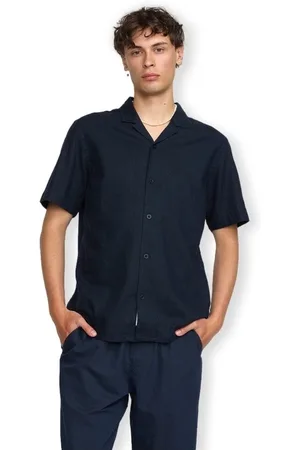 RVLT Textil Cuban Shirt - Navy
