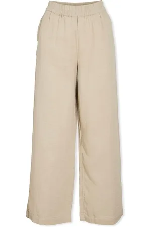 VILA Textil Lania Wide Trousers - Feather Grey