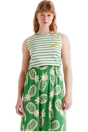 Compañía fantástica Textil COMPAÑIA FANTÁSTICA T-Shirt 42108 - White/Green