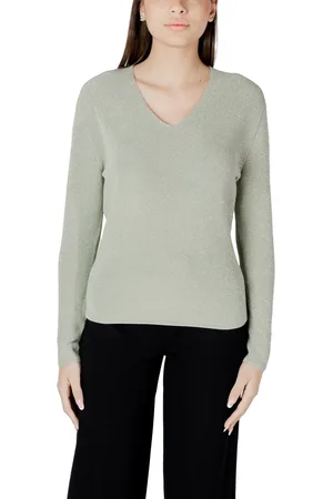 Street one Textil LTD_QR_lurex v-neck sweater 303220