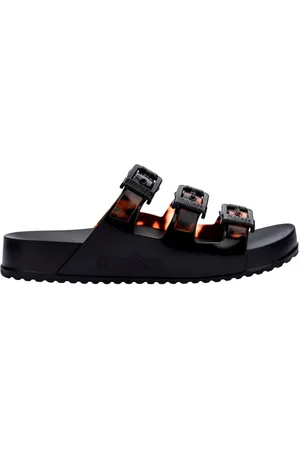 Melissa Boty Cozy Stripes - Black/Clear Tortoise