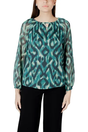 Street one Textil Chiffon roundneckblouse w slit 345532