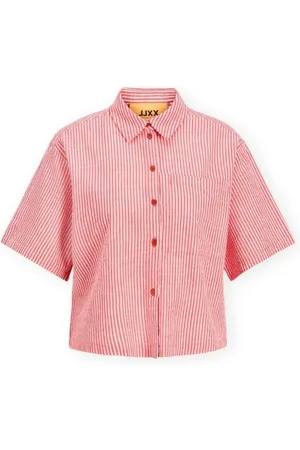 JJXX Textil Windy Seersucker Shirt - Racing Red