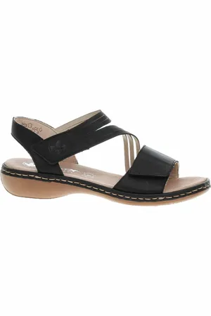 Rieker Boty Dámské sandály 65964-00 schwarz