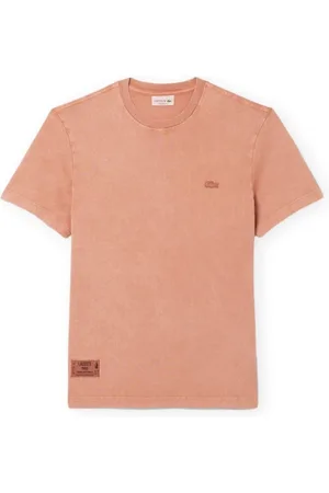 Lacoste Textil Washed Effect Heavy Jersey T-Shirt - Light Brown