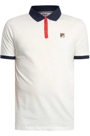 Fila Textil Panatta 2 Polo Shirt Gardenia/ Navy/ Red