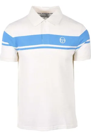 Sergio Tacchini Textil Young Line Polo Shirt Gardenia/Azure Blue