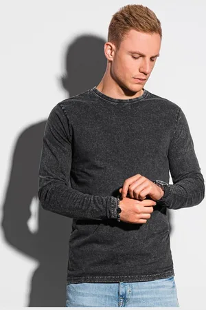 Ombre Clothing Textil Pánské basic tričko s dlouhým rukávem Konrad